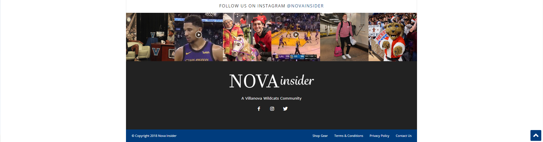 Nova Insider's social media tab